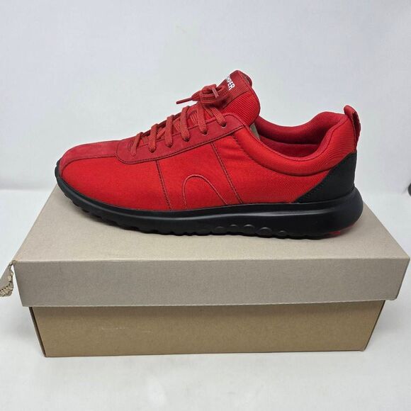 CAMPER CANICA RED BLACK NUBUCK RUNNING SNEAKERS SHOES MENS SIZE 12 EU 45 NEW - Picture 1 of 8